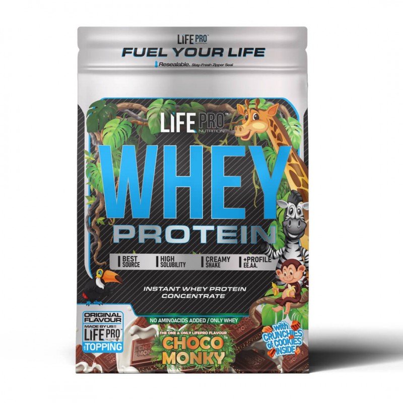 Life Pro Whey Choco Monky 1kg Bag Edition image 0