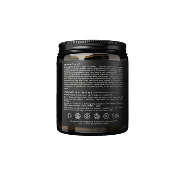Augment Life - Vitamin D3 K2 (MK7) - Vegan - 120 capsules - 4000 iu + 75 µg